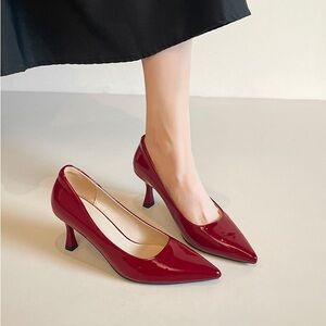 Elegant Red Women's Heels